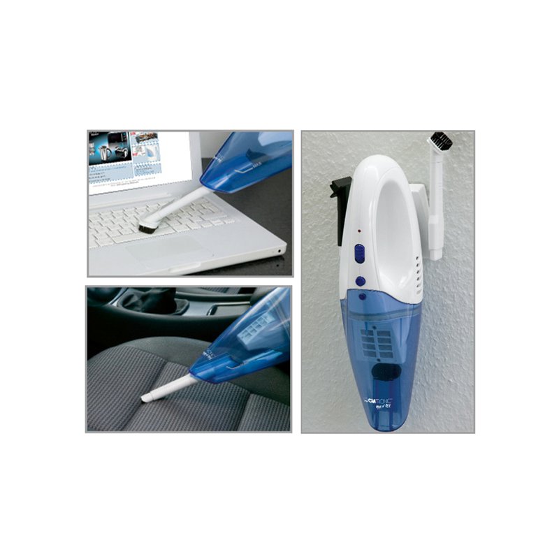 CLATRONIC aspirateur de miettes AKS 828, sans fil, blanc/bleu, sec/humide 0,15 l